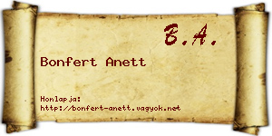 Bonfert Anett névjegykártya